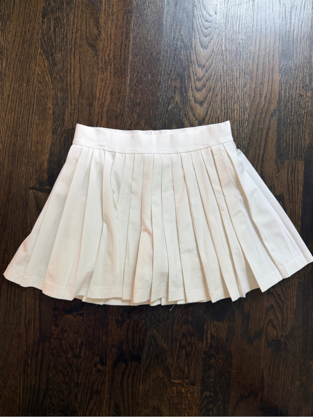 Athleta Girl White Pleated Skirt With Built In Shorts